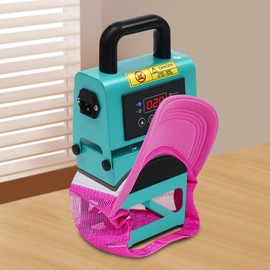 Cap Press Machine Mini Heat Press Machine for Caps Portable Hat Press Machine with Digital Display and Buttons, 0-999s,32-482°F