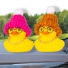 CoFuBcad Car Rubber Ducks Dashboard Decoration 2 Pack Winter Ducks