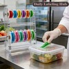 Double-Layer Acrylic Sticker Roll Dispenser, Adjustable Label Organizer for 12
