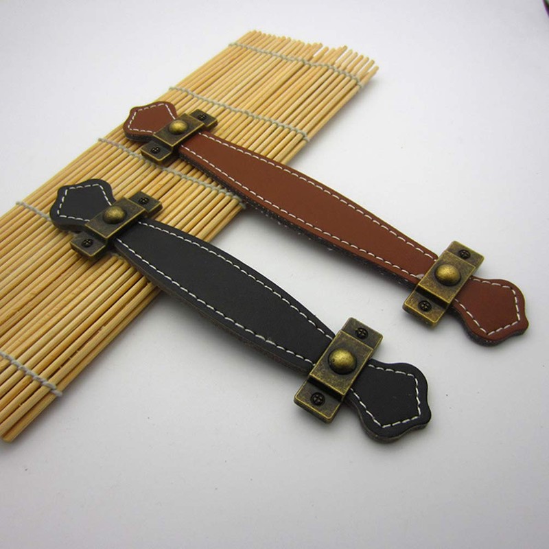 HEALLILY Leather Furiture Handle Trunk Pull Handle Luggage Strap Replacement