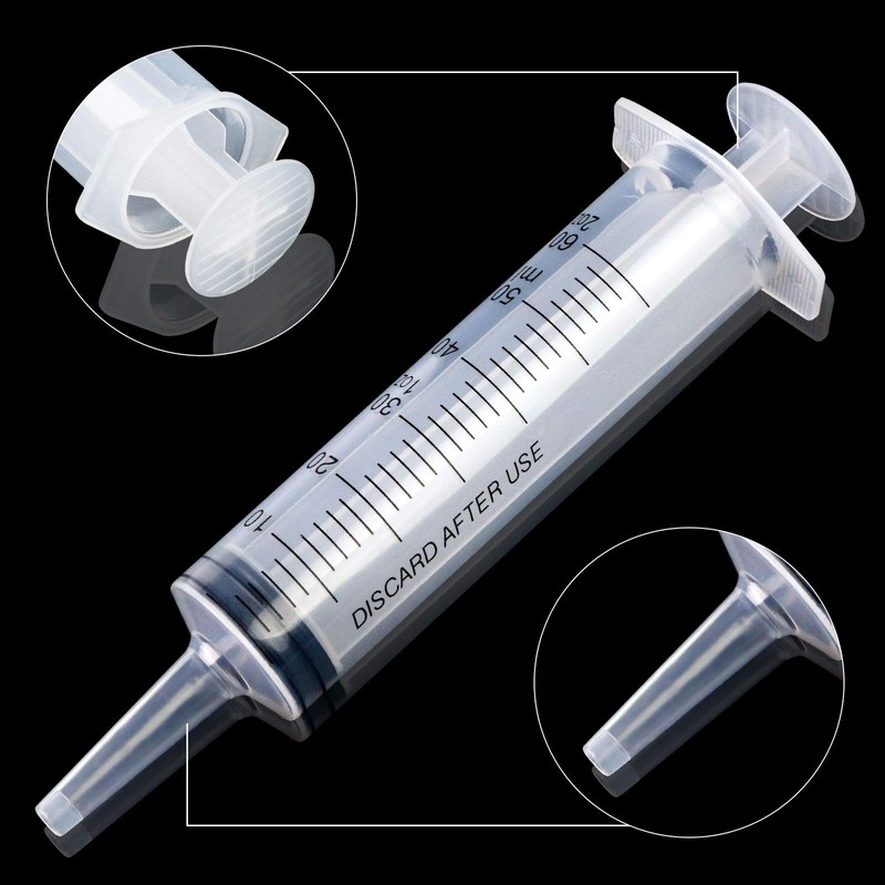 HAKACC 60 ml Disposable Syringe,Feeding Syringe Sterile Package,50 ml to