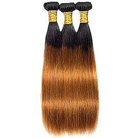 Brown Bundles Ombre Hair Bundles Wefts Real Hair Extension Real Hair 1B30 Straight Human Hair Bundles Hair Extensions Straight Hair Bundles Human Hair Bundles for Black Woman 22 24 26 Inches