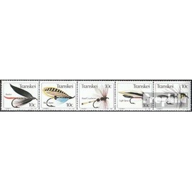 South Africa - Transkei 98-102 five strips (complete.issue.) fine used/cancelled 1982 Angelhaken (Stamps for collectors) Water sports (swimming/sailing…)