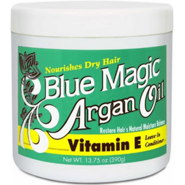 Blue Magic Argan Oil & Vitamin-E Leave-in Conditioner 13.75 oz (Pack of 4)