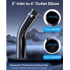 5 inch Diesel Exhaust, 5'' Inlet 6'' Outlet 23'' Long