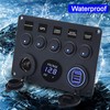 12V 5 Gang Toggle Rocker Switch Panel for Boat Waterproof
