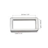 sourcing map Metal Rectangle Ring Buckles 25.7x12.5mm for Bags Belts