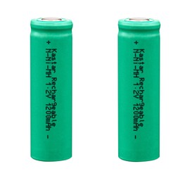Kastar 2-Pack N Size Flat Button Rechargeable Ni-MH Battery 1.2V 1200mAh