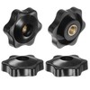 HARFINGTON 4pcs Star Knobs M6 Female Thread 32mm Head Plastic