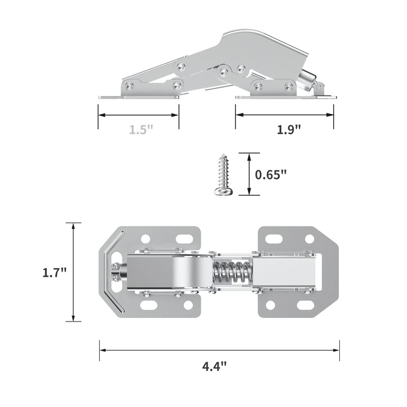 Chibery 50 Pack 90 Degree Soft Close Surface Mount Spring