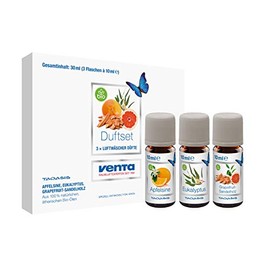 VENTA Venta 6044300 Bio-Duftset Exklusiv N1 (Apfelsine, Eukalyptus, Grapefruit-Sandelholz), 1 natrliche ?therische Bio-?le, 3 x 10 ml
