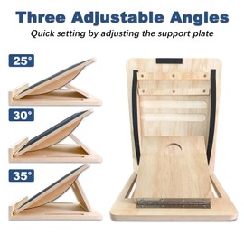 Adjustable Foot Incline Wooden Slant Board for Calf Stretching,440lb Capacity, Balance Velour Stretcher Ankle Stretch Knee Leg Boards Squats Wedge Exercise Pilates Fitness Portable (Balance Board)