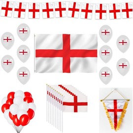 53PCS England St George Team For World Cup Decoration Party Set Garden Bar Restaurant Indoor Outdoor FIFA Fan Supporter