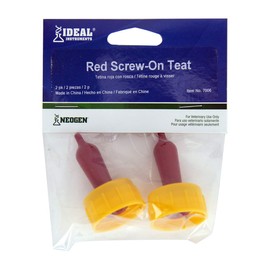 Ideal 7006 Red Screw-On Teat, 2-pack, Red, 5 oz