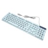 Gaming Keyboard USB Round 104 Keycaps Backlit Ergonomic Fodable Feet