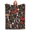 VODRM Cute Mushroom Blanket Berries and Plants Retro Soft Warm
