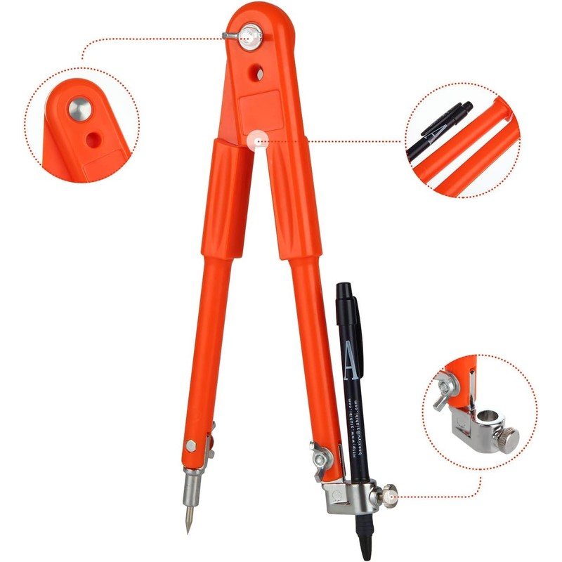 Industrial Circle Gauge, Professional Compass for Geometry Drawing Compass Woodworking