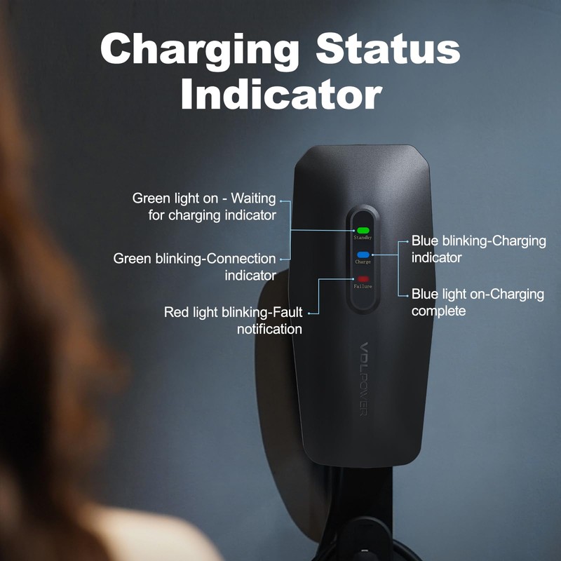 Level 1&2 EV Charger, Electric Vehicle Portable Charger with 20FT