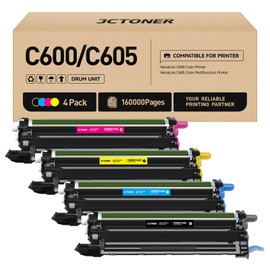 C600 C605 Drum Unit Color Imaging Drum 4 Pack Replacement Compatible with Xerox VersaLink C600 C605 Color Multifunction Printers | 108R01488 108R01485 108R01486 108R01487 (Black Cyan Yellow Magenta)