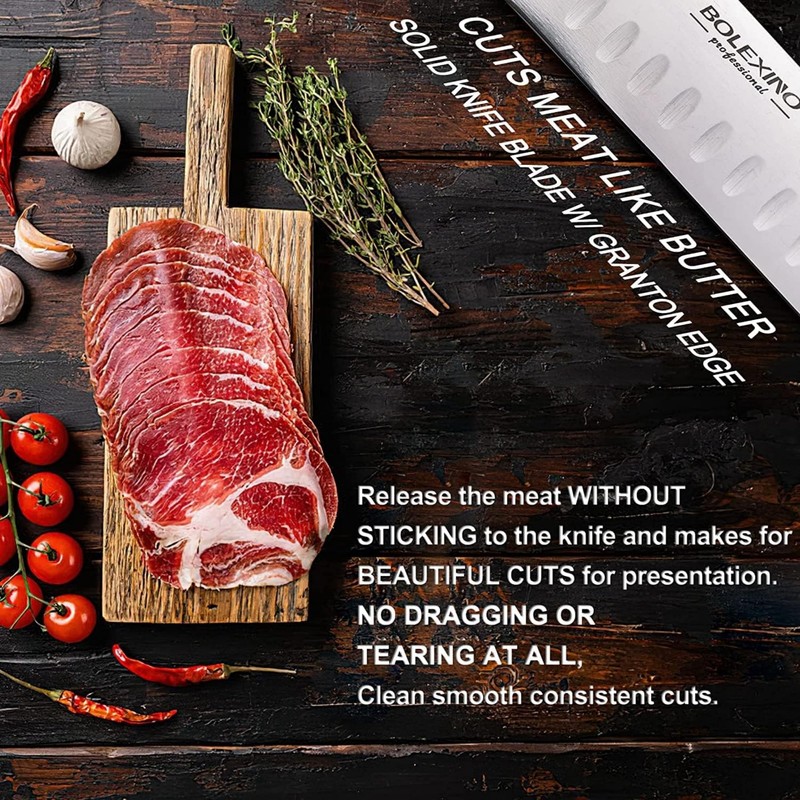 BOLEXINO 12" Carving Knife Set for Slicing, Sharp Premium Ham