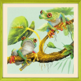 RIOLIS Cross Stitch Kit - PT-0083 - Tree Frogs