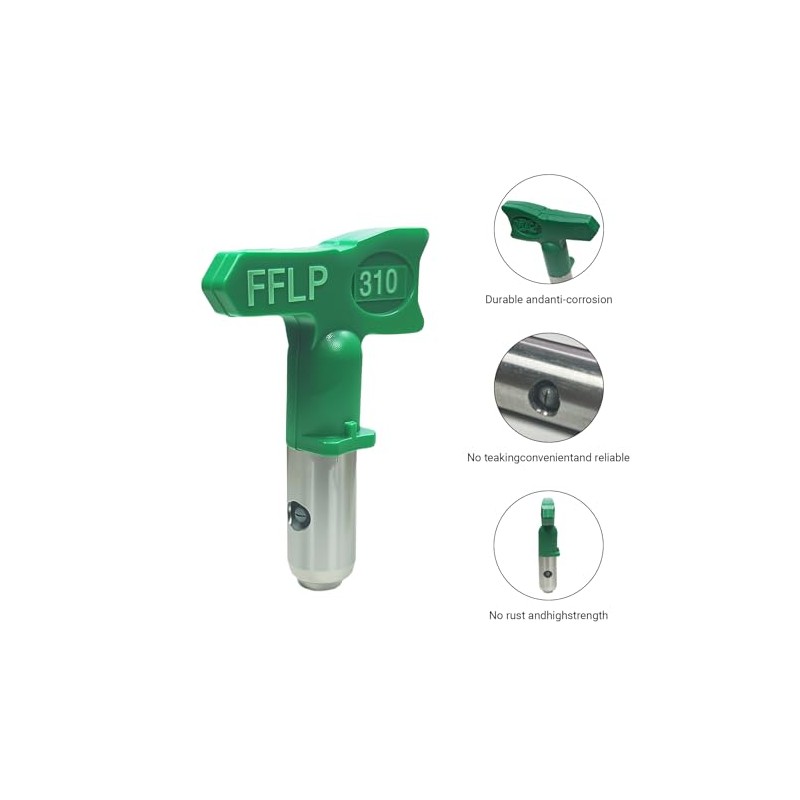 310 Fine Finish Low Pressure Airless Spray Tip, Pattern Size