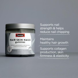 Swisse Beauty Hair Skin Nails Gummies - With biotin, zinc and nutrients to support healthy, glowing skin - 50 Pack