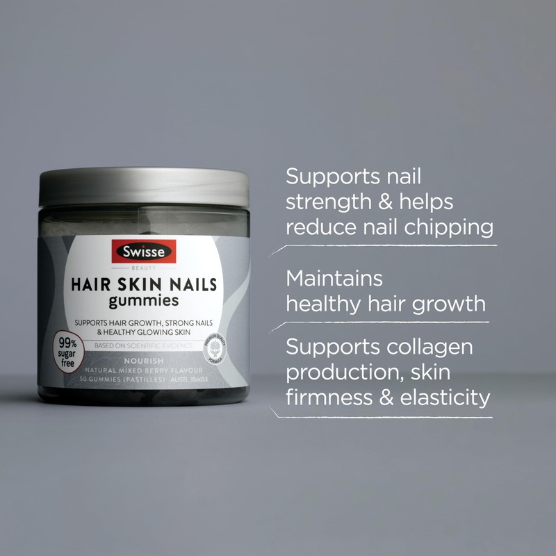 Swisse Beauty Hair Skin Nails Gummies - With biotin, zinc