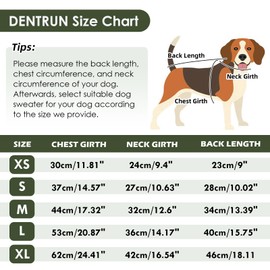 DENTRUN Dog Sweater Jumper, Turtleneck Knitting Dog Sweater, Fleece Jumpers Pullover Sweatshirt for Dogs Cats, Pullover Pajama Dog Coat, Elastic Dog Jumper