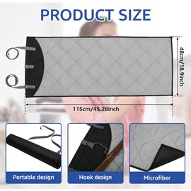 Hanging Ironing pad on The Door, Heat-Resistant steam pad (45 × 19 inches), Portable for Vertical Ironing and Ironing Board, Suitable for Home and Travel use