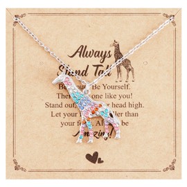 AHAETH Giraffe Gifts for Women Adults Girrafe Mom Lovers Birthday Girrafee Themed Jewelry Giraffe Necklace