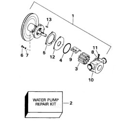 YiheoZux For OMC Sterndrive 1994 water pump repair kit 3.0L 4.3L 5.0 /5.7/5.8 3854287