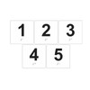 Exam Room Numbers 1-5 - Braille/Tactile Identification Signs Used for