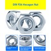 120PCS Hex Nuts M5, HOLMOL DIN 934 M5 Nuts, Zinc
