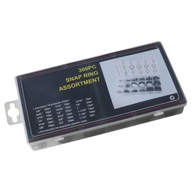 KICHOUSE 300 Pcs External Snap Ring Assortment Kit Black Retaining Ring Set Organized Storage Case for Easy Access and Use for Various Projects and Repairs