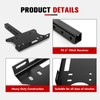 FieryRed Universal 2" Receiver Trailer Hitch Winch Mount Plate, Winch