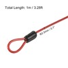 PATIKIL Security Steel Cable 2.5mm x 1m/3.28ft Coated Luggage Lock