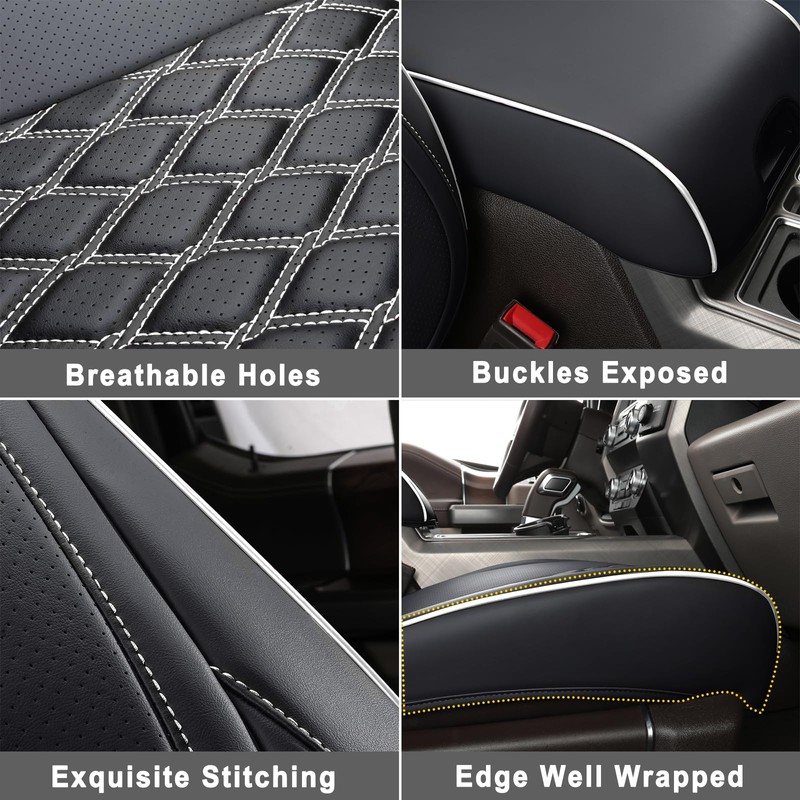 Huidasource Tacoma Front Car Seat Covers, Leather Seat Cushion Cover