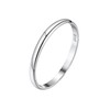 2MM Women Silver Wedding Bands Stackable Minimalist Classic Plain Ring