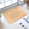 FABBRICA HOME Memory Foam Accent Rug in Herringbone - Beige