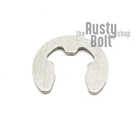 The Rusty Bolt Shop 3.5mm E Clip, Stainless Steel, Circlip Side Mount, External Retaining Ring - 1