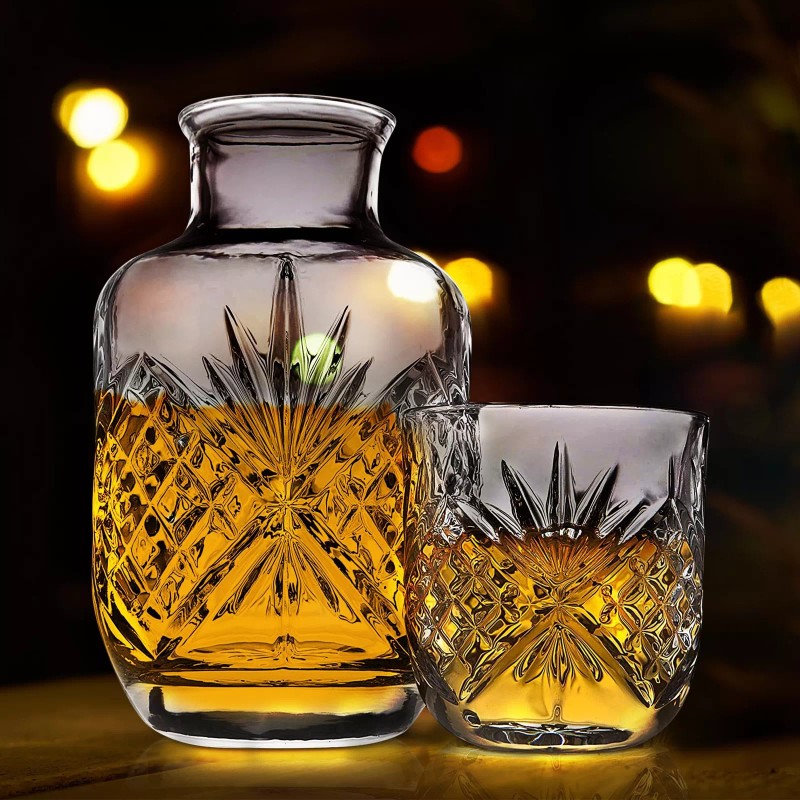 Maypes Water Pitcher – Luxurious Water Bedside Carafe with Drinking