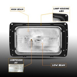 Hpdmauto Headlight Assembly fit for Mack CH613 CH600 Truck RD400&600 Truck DOT/SAE Approved Pair Driver and Passenger Side
