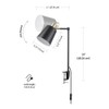 Globe Electric 52900 Lex Desk Lamp, Black with Gold