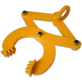 Industrial Pallet Puller Clamp, 2204 lb Grabber Hook, Heavy Duty Steel Single Scissor Clamp, 5' Jaw Opening, for Forklift Chain, Stump Puller