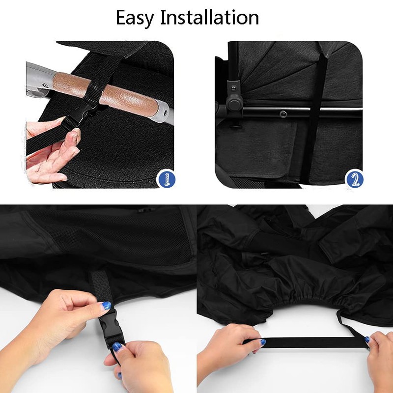 Baby Stroller Universal UPF 50+ Sun Protector Shade Blackout Cover