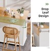 Kitchen Island with Storage, Rolling Kitchen Island Cart with Drop