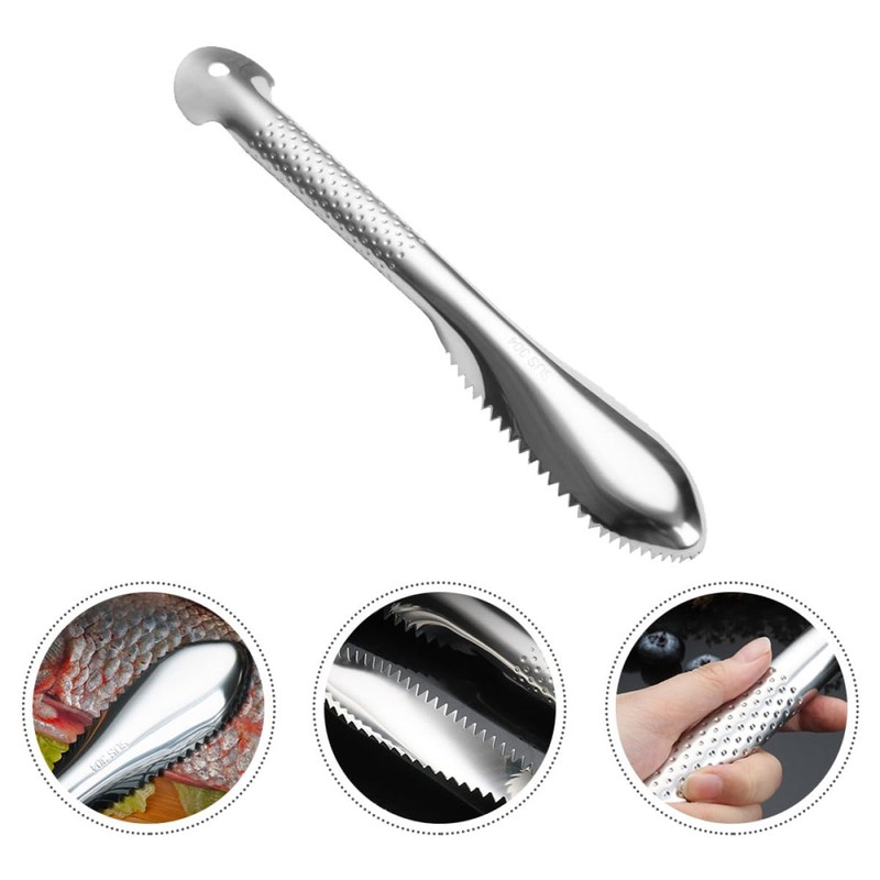 Ciieeo Stainless Steel Fish Tool Reusable Fish Descaler with Sharp