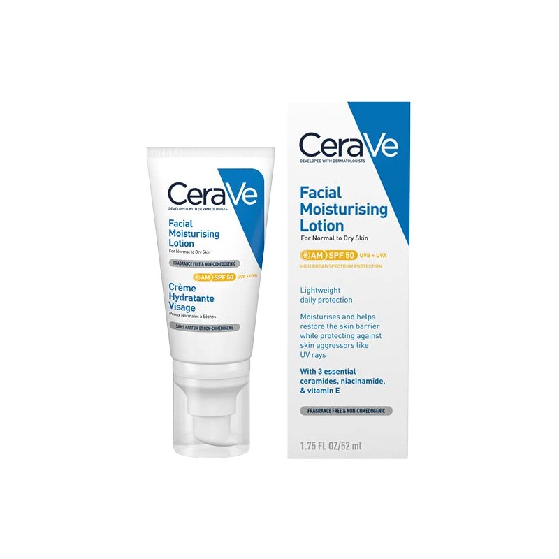 CeraVe AM Facial Moisturising Lotion SPF50 52ml/1.75floz