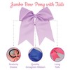 Burgundy Jumbo Bow Pony with Tails